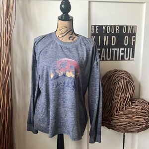 C&C California Gray Long Sleeve Tee Shirt Under The Canyon Moon Moon